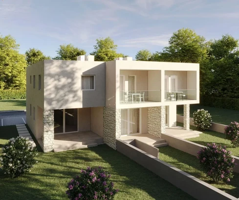 Vodice - NOVOSTAVBA dvoupodlažní byty se zahradou, 300 m od pláže