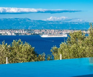 Villa mit Panoramablick auf der Insel Ugljan