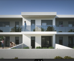 Une rangée de maisons avec piscines disponibles en Croatie à l'achat en Croatie