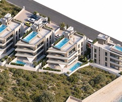 Apartamentos de lujo exclusivos con jardines privados y piscinas, a pocos pasos del mar