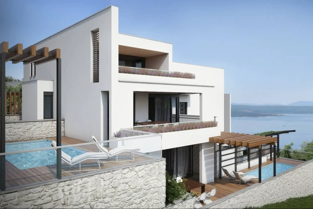 Appartement avec piscine à vendre à Crikvenica nouvellement construit en Croatie