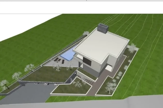 Kaštel Novi, Rudine, terreno edificabile di 600 m2 con progetto per una villa