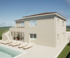 Kaštelir, Istrie – Stavební pozemek s výhledem na moře