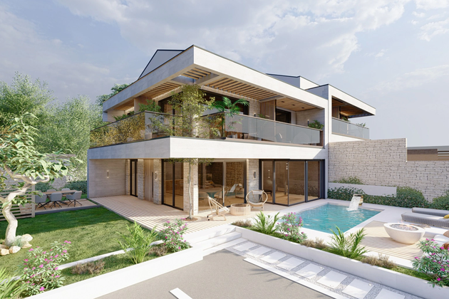 Exklusive Luxusvilla 193 m2 mit Pool in moderner Resortanlage nahe dem Meer