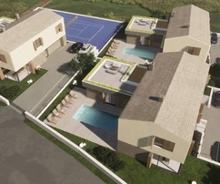 Luxusná vila s tenisovým kurtom na predaj v Gračišći v Chorvátsku