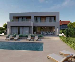 Primošten, villa moderna con piscina e vista mare, 314,1 m²
