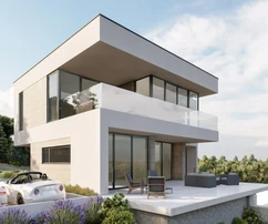 NOVÁ MĚSTSKÁ VILA S BAZÉNEM A VÝHLEDEM NA MOŘE, NA OKRAJI ZELENÉ ZÓNY!