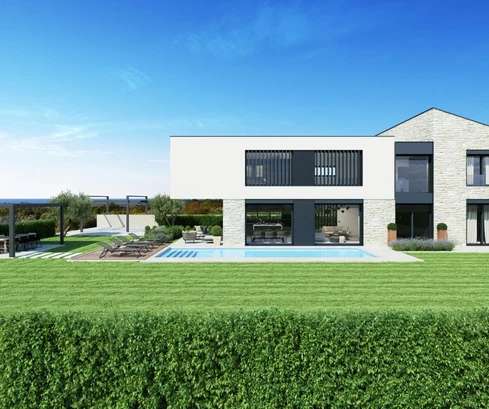 Istrie, Poreč, moderní vila s výhledem na moře