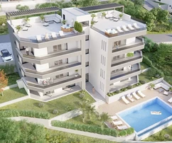 Сплит, Слатине, комфортабельная 2-комнатная квартира 113 м², вид на море