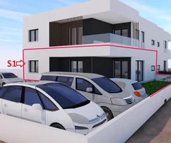 Vodice - Appartamento al piano terra S1 81,29 m², giardino
