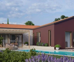 Maison moderne de plain-pied avec piscine à vendre à Višnjan en Croatie