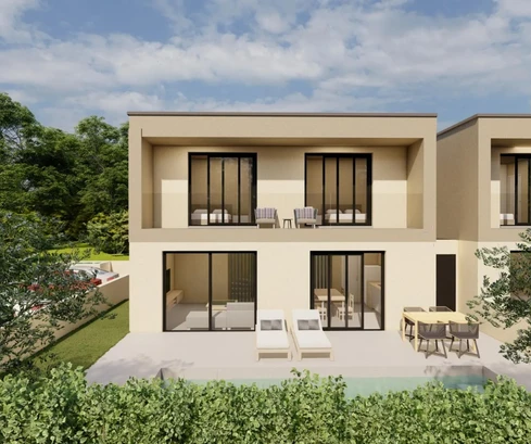 Istria, Zbandaj, semi-detached house with pool