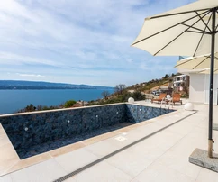 Luxury villa for sale with a pool and sea view in Croatia