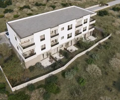 Vodice - Két hálószobás S9-es apartman tengerre néző kilátással, második emelet, új építés