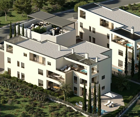 Poreč, Isztria: Földszinti lakás kerttel a tengerpart mellett