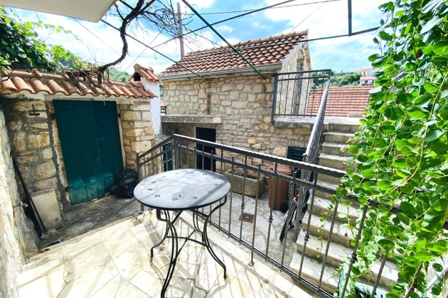 Charming Brac Village Stone Houses with Courtyard