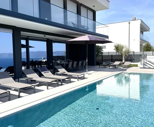 Raša, Crni – Exclusive villa for sale with a pool and panoramic sea views in Croatia