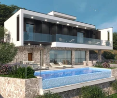 Jesenice, Mali Rat, eine Luxusvilla modernen Designs mit Panoramameerblick