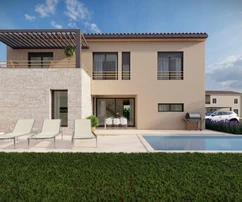 Modern home with a pool available in Tinjan in Croatia