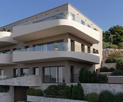 Brodarica, nowo wybudowane mieszkanie trzypokojowe z widokiem na morze, 114,04 m²