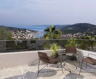 Marina, Vinišće, building plot 632 m2, with building permit for villa