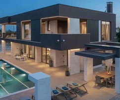 Istria, Krnica: Villa moderna con vistas panorámicas al mar