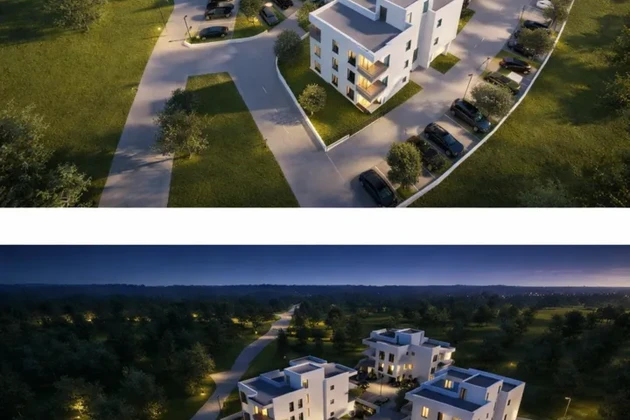 Modern, 97 m²-es lakás privát tetőterasszal
