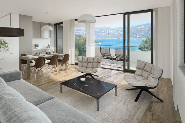 Appartement de luxe à vendre avec vue mer Korčula en Croatie