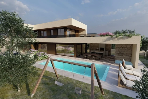 Murvica, Zadar - Nowoczesna willa z basenem i strefą wellness w spokojnej okolicy