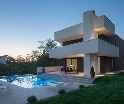 Nuova villa moderna con piscina, Istria, Pazin