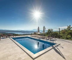Jadranovo, luxus kővilla úszómedencével és panorámás kilátással