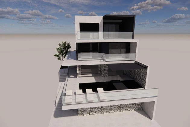 Villa moderna con piscina en venta en Dugi Rat, Croacia