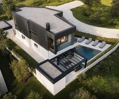 Istrie, Vodnjan, Salvela, villa moderne avec vue dégagée sur la mer