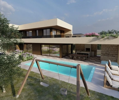 Murvica, Zadar - Modern villa úszómedencével és wellnessrészleggel, csendes helyen