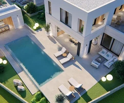 Primošten, krásna vila s bazénom a výhľadom na more, 289,5 m²