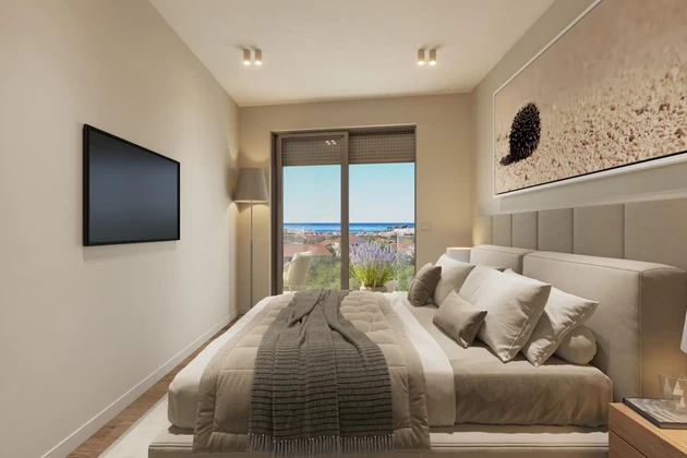 Istria, Poreč - appartamento con due stanze al piano terra di un edificio nuovo e moderno di 83 m²