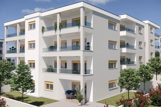 Pula, Centre, penthouse exclusif dans un immeuble neuf, 1er étage, 126,72 m², ascenseur, gaz, emplacement de choix