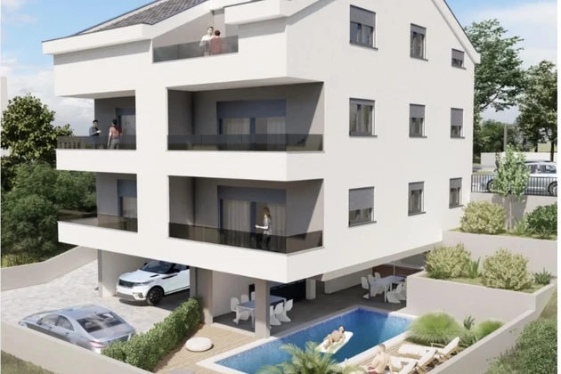 Trogir, trzypokojowe mieszkanie w budowie, powierzchnia 124,27 m²