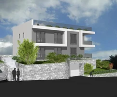 Modern villa projekt Gradacban, lenyűgöző kilátással Horvátországban