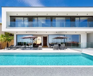 Istrie, Medulin : Villa de luxe avec vue sur la mer et spa