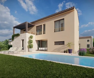 Casa moderna con piscina disponibile a Tinjan in Croazia