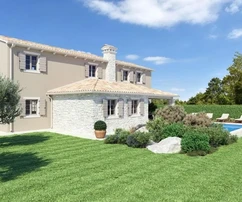 Krásný kamenný dům s bazénem, Istrie, Barban