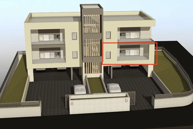 Vodice, eleganckie dwupokojowe mieszkanie z loggią w nowoczesnym nowym budynku