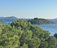 Biograd na Moru, Pakostane, apartamento de dos habitaciones con terraza en la azotea y vista al mar