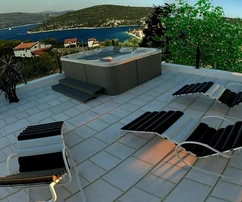 Trogir-Okolica, Drvenik Veliki, działka budowlana 615 m2, 200 m od morza