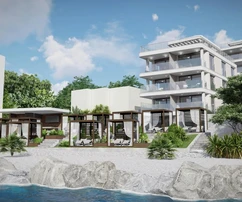 Trogir, Zweizimmerwohnung in erster Reihe zum Meer