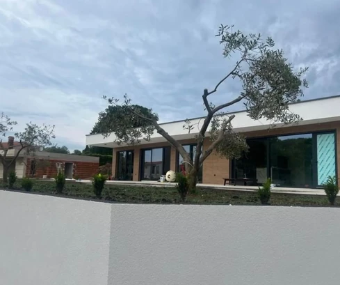 Modern single-story home with a pool for sale in Labin in Croatia