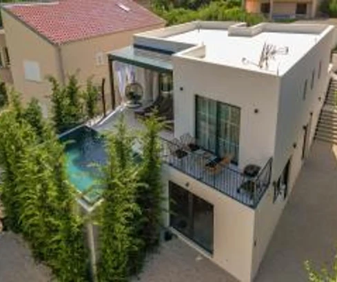 Zadar, Pridraga luxus modern villa medencével és panorámás tengeri kilátással Pridragában