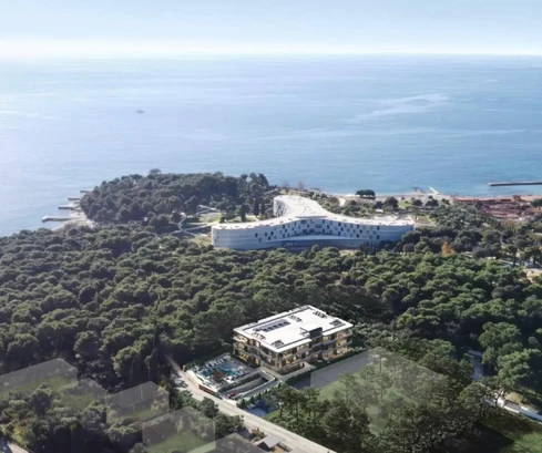 Rovinj, luxury apartment with terrace in an exclusive location 150 m from the sea and beaches