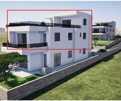 TRIBUNJ, SOVLJE – kétszintes apartman tengerre néző kilátással